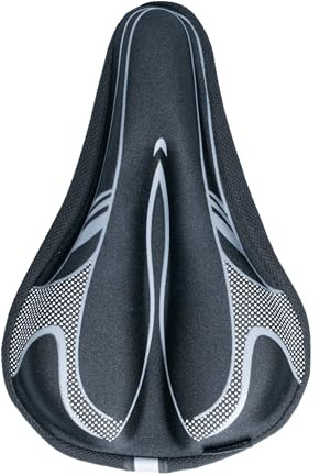 BraceUP Gel Bike Seat Cover for Women & Men, Padded Bicycle Seat Cushion with Extra Thick Silicone Sponge, Anti-Slip Design, for Stationary, Spin, and Indoor Cycling Bikes