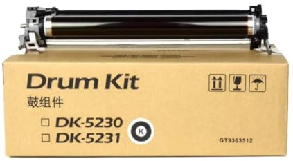 BrmElok Unidad de Tambor Negra 302R793010 Compatible con Suministros de Impresora ECOSYS P5018CDN P5021cdn P5026cdn M5521cdn para número de Pieza DK-5230 Dk-5231(DK5230 Original)