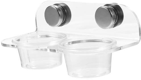SUPVOX Gamelle Magnétique pour Reptiles Petit Format – Distributeur de Nourriture et d'eau en Plastique et Acrylique – Bol Anti-Renversement pour Geckos, Serpents et Lézards – Accessoire