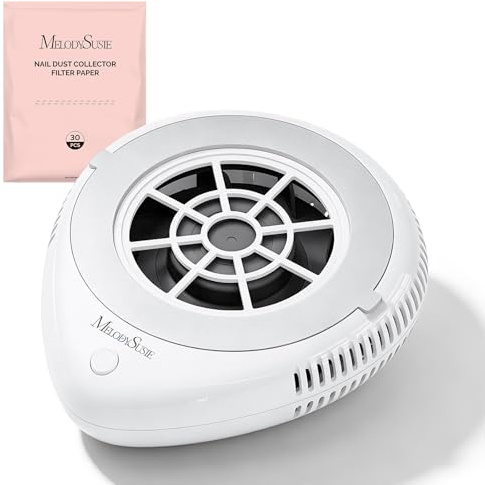 MelodySusie Cordless Mini Nail Dust Collector PProR for Mobile Techs Gel