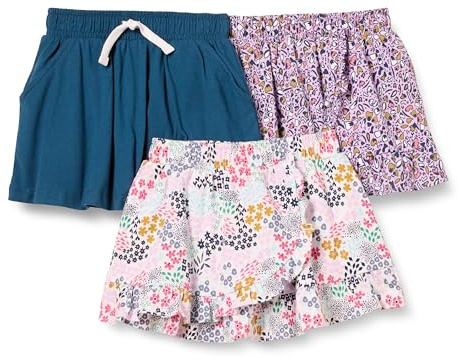 Amazon Essentials Niñas Falda Pantalón de Punto con Cintura Elástica y Pantalones Cortos Transpirables Integrados