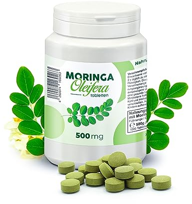 Moringa Oleifera Tabletten | 3000 mg je Tagesverzehr Moringa Blattpulver für 166 Tage | vegan, laborgeprüft, hoch dosiert | schonend verarbeitet & tablettiert (1000 Tabs)
