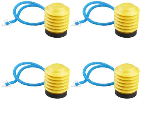Homoyoyo Pompa a Pedale per Gonfiabili 4 Pezzi, Pompa ad Aria per Piede in Plastica Doppio Ugello per Gonfiare e Sgonfiare, Gonfiatore da Pavimento Portatile per Attività Outdoor e Sport