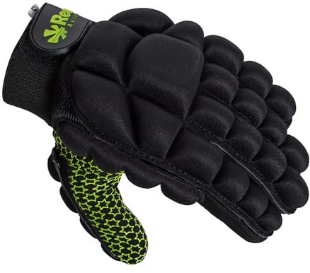 Reece Hockey Handschuh - Komfort Full Finger Handschuh - Silikonstollen für Besseren Griffe und Vollständigen Schutz - Linkshandschuh - Hockey Handschuhe Kinder - Schwarz - Größe S