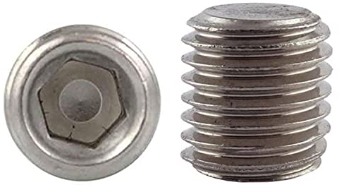 10 Stück - M 6x5 - Gewindestifte Edelstahl A2 Madenschrauben Wurmschrauben m. Kegelkuppe DIN 913 ISO 4026 6 mm DewTec