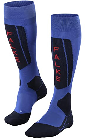FALKE Herren Skisocken SK5 Expert M Kh Wolle Funktionsmaterial warm dünn 1 Paar, Blau Olympic 6940, 42-43