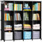 HOMIDEC Bookcase, 16 Cube Storage Unit Bookshelf, Storage Cubes Multi-Use DIY Storage Shelves for Books, Storage Boxes, Clothes, Crochet Yarn, Toys