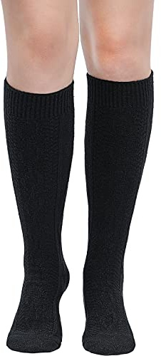Geyoga Wellie Socks Womens Wool UK 4-8 Wellington Boot Socks Thermal Long Knee High Thick Socks Ladies Gift Winter Christmas