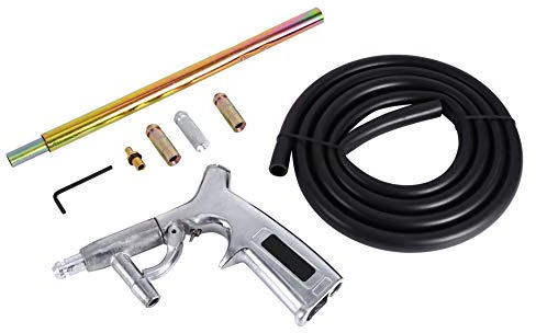 Portable Sandblaster, 60-120PSI Sandblasting Gun Cast Aluminum Sand Air Sand Spray Gun Tool Blasting Machine with 4 Nozzles for Remove Paint
