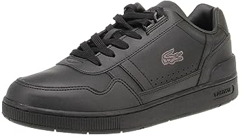 Lacoste Herren Low-Top Sneaker T-Clip 0120 2 SMA, Männer Halbschuhe,schnürschuhe,schnürer,Business,Freizeit,BLK/BLK (02H),41 EU / 7.5 UK