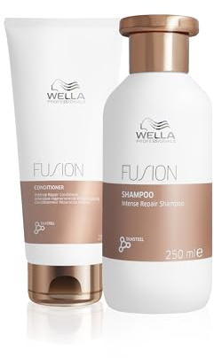 Wella Professionals Fusion Intense Repair Vorteils-Set – reparierende Haarpflege für kaputtes Haar – Set aus 250 ml Shampoo und 200 ml Conditioner – mit Aminosäuren und mikronisierten Lipiden