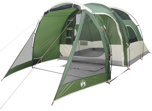 vidaXL Tienda de campaña túnel para 4 Personas Impermeable Verde