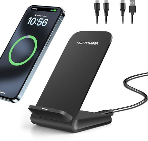 VNBBT Wireless Phone Charger for Android & Apple,20W Fast Charging Stand for iPhone 16/16 Pro/15/14/13/12/11/X/XR,15W Wireless Fast Charging Station for Samsung Galaxy S25/S24 Note Pixel LG etc.
