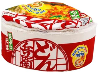 LOVIVER Lit pour Chat Ramen en Forme de Nouilles instantanées, Niche pour Chat, canapé-lit Confortable et Amovible, Niche pour Chien, Chiot, Chat, Red M