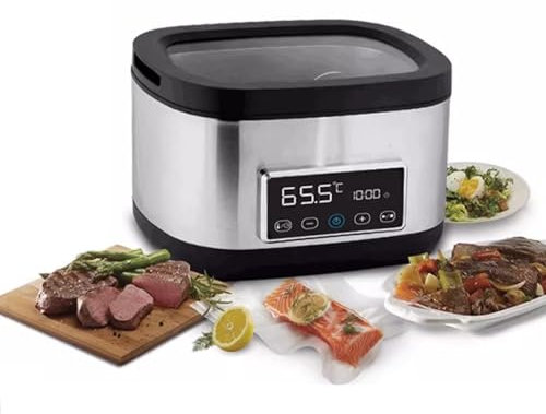 Vituord Cuiseur sous Vide en Acier Inoxydable, 8 L, avec Écran Tactile LED, Contrôle Précis De La Température/minuterie, pour Steak/Poulet/Fruits De Mer/légumes
