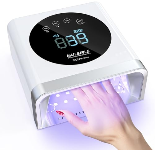 NAILGIRLS Cordless Rechargeable UV LED Nail Lamp, 150W UV Light for Gel Nail, Nail Lamps for Gel Polish with 4 Time Setting, Portable UV Nail Light, Professional Fast Curing Lamp for Salon