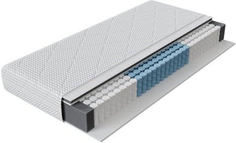 Novilla Matratze 140x200 cm Federkernmatratze Härtegrad H3 Öko-Tex Zertifiziert 7 Zonen Taschenfederkern mit Komfortschaum und Atmungsaktiv Bezug Matratzen Höhe 20 cm