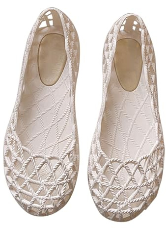 Ballerine da donna comode slip On Jelly Shoes Flat Pumps Eleganti scarpe estive punta rotonda scarpe da donna estive Dirndl scarpe basse da donna morbide e sportive