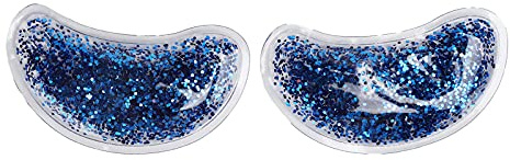YUMILI Pack de Hielo de Gel Ocular Alivia Fatiga Círculos Oscuros Almohadilla de Gel Ocular Reutilizable para Terapéutica Fría Caliente (Azul)