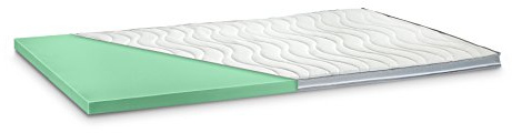 Kaltschaum Topper Matratzenauflage | 7 cm Gesamthöhe | abnehmbarer und waschbarer Bezug | Bezug mit 3D-Mesh-Klimaband und Stegkanten | H2 - weich | 180 x 200 cm