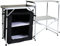 Charles Bentley Odyssey, Folding Kitchen Unit, Small, Camping Storage Unit, Portable, Outdoor Cooking, Lightweight, Foldable, Easy Assembly, Windshield, Mesh Panelling, Carry Bag (120x46x80cm)