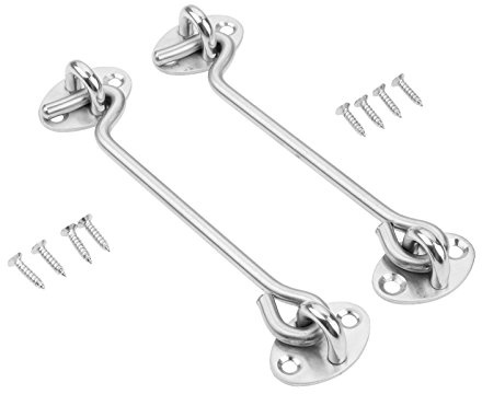 2 Pack 12 304 Inch Stainless Steel Hook and Eye Latch Barn Door Lock