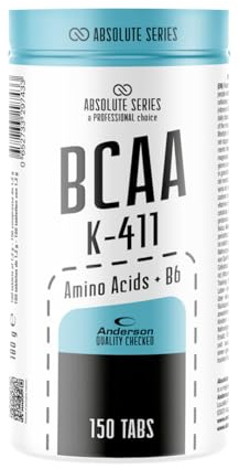 anderson BCAA Aminoacidi Ramificati 4:1:1 ideali post-workout efficiente + vitamina B6, 150cpr absolute series BCAA k-411 – made in italy