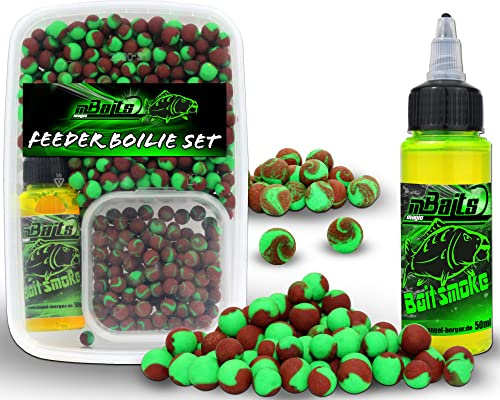 Angel-Berger Appâts magiques Ensemble d'appâts pour feeder - Mini bouillettes avec Pop Ups Baitsmoke (Coquille)