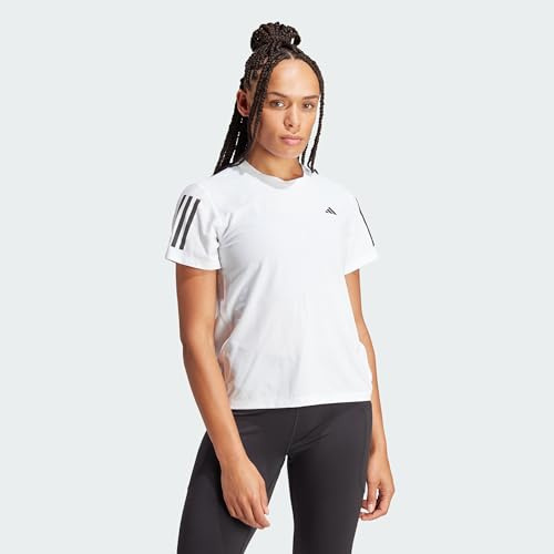 adidas Women's Own The Run Base Tee, White/Black, M