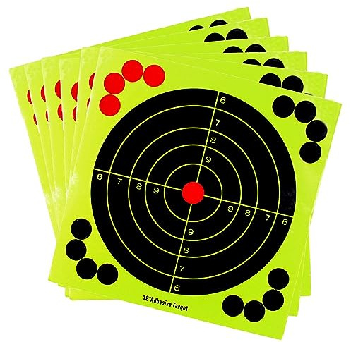 ACEXIER 12inche Cibles de tir Réactif Éclaboussure Adhésif Autocollant Papier Pistolet Tir Entraînement (50PCS)