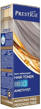 Vips Prestige | Tinte Pelo Semi Permanente y Toner Baño de Color Ametista 10 | tinte sin Amoniaco y Peróxido | Con Aceite de Oliva, de Macadamia y Aceite de Ricino | Matizador cabello rubio