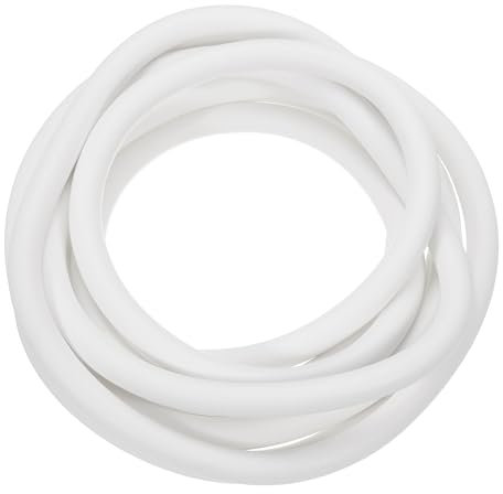 QUARKZMAN Nastro Sigillante Schiuma Silicone, Diametro 10mm (0.39) Lunghezza 3 Metri (9.84 Ft) Guarnizione Gomma Spugna Rotonda Corda Gomma Solida per Macchinari e Industrie, Bianco