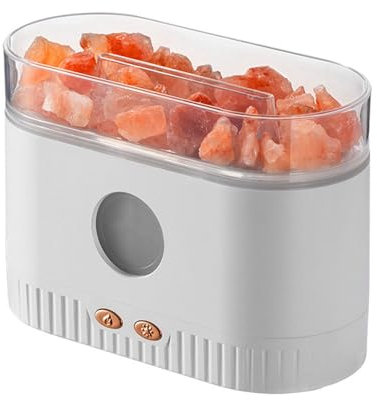 Diffuseur de thérapie par ultrasons, diffuseur d'huiles essentielles 2 en 1, Lampe en Cristal de sel, thérapie 200 ML, Prise USB, huiles automatiques avec Lueur ambiante pour