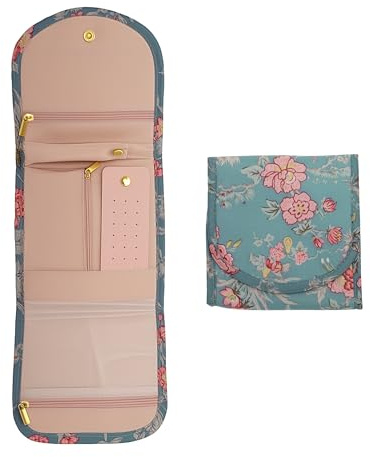 CAPASTEC Borsa Organizzatore per Gioielli da Viaggio, Accessorio da Viaggio per la Conservazione dei Gioielli per Anelli, Orecchini, Collane, Orologi, Tessuto, Colore Assortito