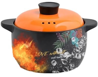 Casserole Dish Household High-Temperature Stew Pot Large Capacity Ceramic Congee Casserole For Braising(6L)