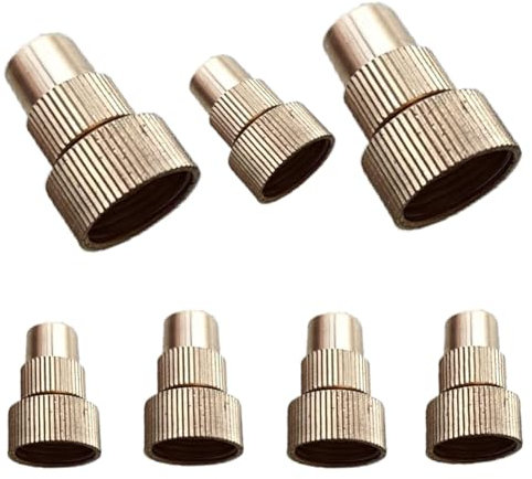 Pure Copper atomized Spray Head 18mm (0.71in) Threaded Port Universal, Adjustable Spray Head, Used for Agricultural Fertilizer Brake Insect Irrigation, Fog Cooling, etc. Round Adjustable Nozzle 20pcs