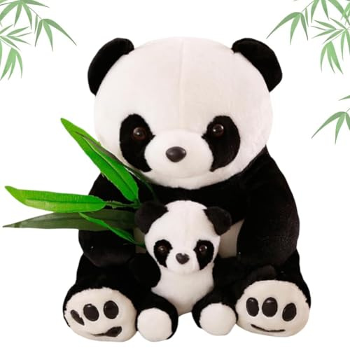 Panda Kuscheltier Mini Plüsch PP Baumwolle Mutter und Baby Plüschtier Kindergeschenke als Jungen oder Mädchen Geschenk Niedliche Plüschtiere 25 cm (A)