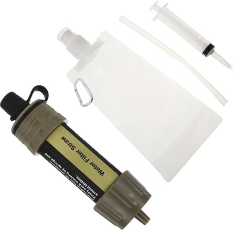 SUPVOX Purificador de Agua Portátil Compacto para Camping Filtro de Seguro para Actividades al Aire Senderismo y Emergencia Depurador Eficaz para Agua Potable Exteriores