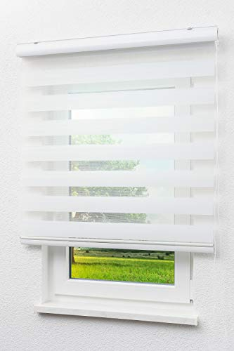 LYSEL - Qualitätsdoppelrollo weiß, (B x H) 110cm x 175cm in weiß