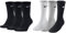 Nike 6 Paar Herren Damen Socken SX4508, schwarz/weiß/grau, Größe 46-50