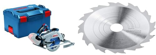 Bosch Professional BITURBO GKS 18V-68 GC - Sierra circular a batería (Brushless, disco Ø 190 mm, conectable, sin batería, en L-BOXX) + Hoja de sierra circular Speedline Wood - 190 x 30 x 2,6 mm, 12