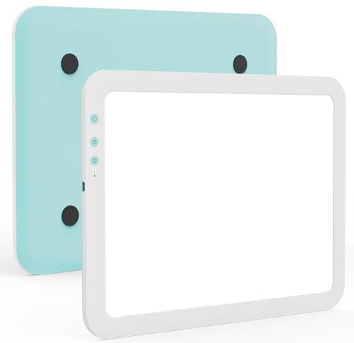 TOHETO A4 Rechargeable Led Super Bright Light Pad Powered by 3500mAh Lithium Battery for Weeding Vinyl Tool, Portable Wireless Light Board/Box for Tracing, Diamond Painting, Sketching & Drawing