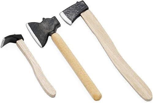Hache miniature, hache en métal avec poignée en bois, hachoir, accessoires de maison de poupée en plein air, outils de ferme pour maison de poupée