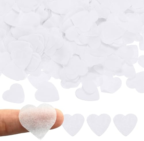 2.5cm White Confetti, 100g Wedding White Confetti Biodegradable, Heart Shaped Biodegradable Paper, Ideal for Celebrations, Birthdays, Anniversary, and Events