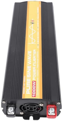 Jopwkuin Alimentatore Affidabile Ed Efficiente con Inverter a Sinusoidale Pura da 1000 W per Auto e, Design Leggero e Compatto