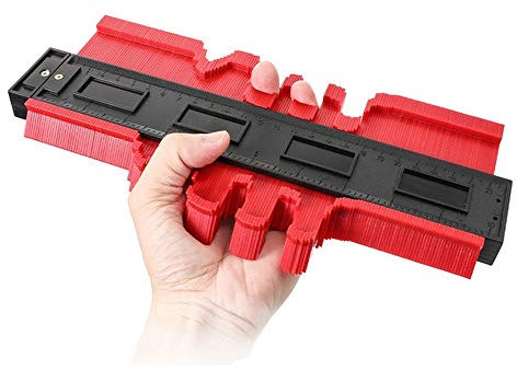 Calibro contorno profilo duplicatore in plastica ABS strumento di misura per tagli agevoli piastrelle, pavimenti, lavorazione del legno, 25 cm