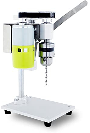 Quesardens 7-Speed Mini Drill Press Machine, 1.5-10mm, 12-24V, Compact, Bench Table Drill for Wood, Aluminum, Beads