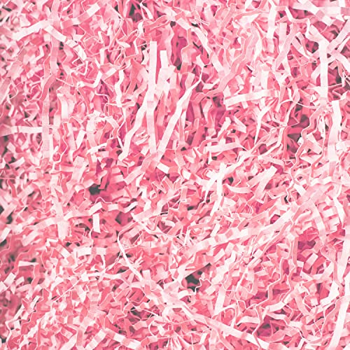Creavvee presentförpackning strimlat pappersskydd och dekorationsmaterial 200 g ljusrosa