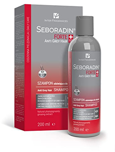 SEBORADIN Forte anti-grått hår schampo toning för kvinnor och män mot grått hår 200 ml