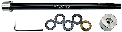 ODIER Fahrradtrainer Steckachsenadapter, kompatibel mit Wahoo Kckr Snap M12 1.0 1.5 1.75 Gewindesteigung 159 bis 185 mm Schaftlänge, passend für die meisten 142 148 Naben (3 in 1 Packung)
